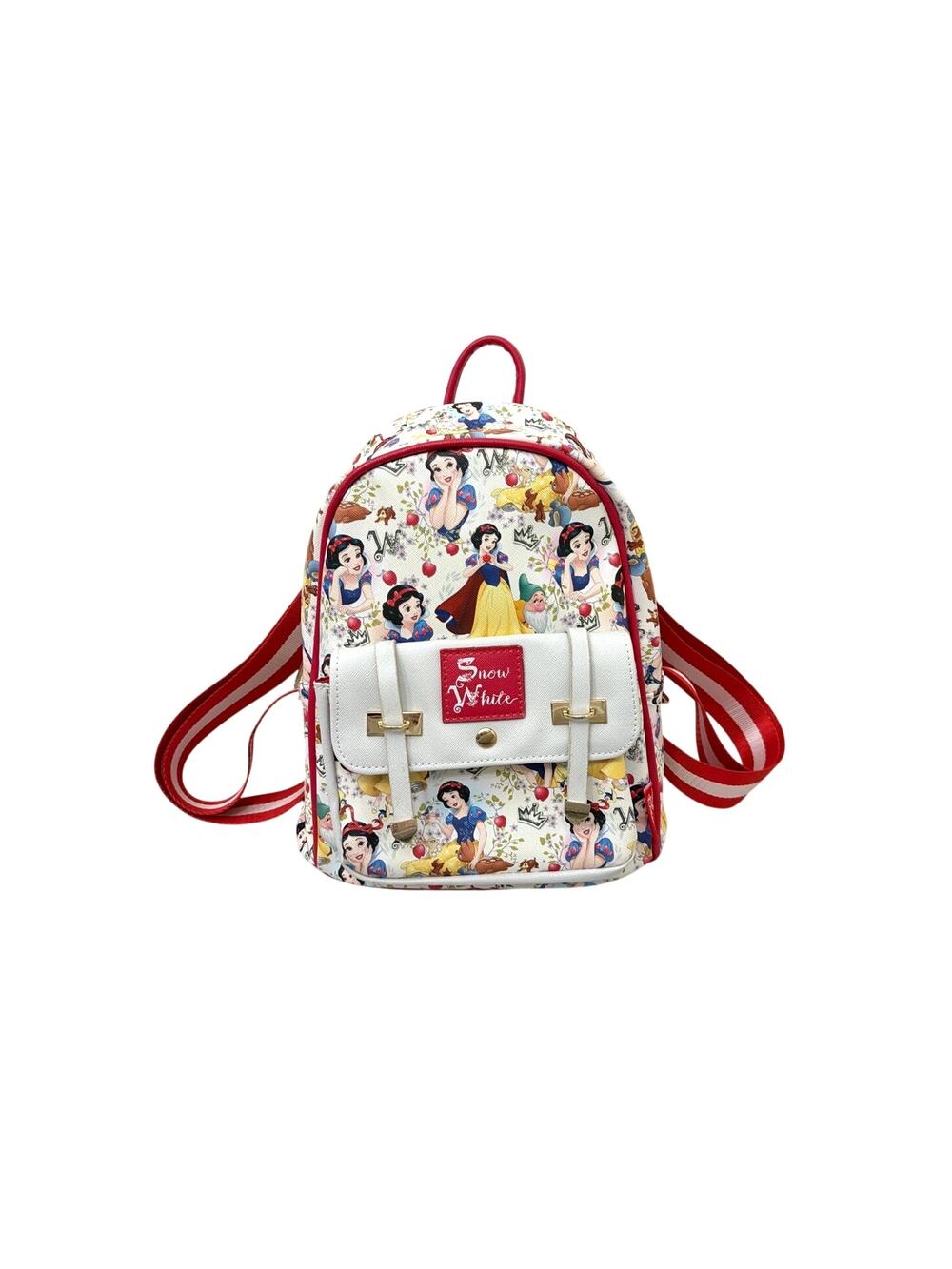 Disney Princess Snow White Allover Printed 11" Faux Leather Mini Backpack